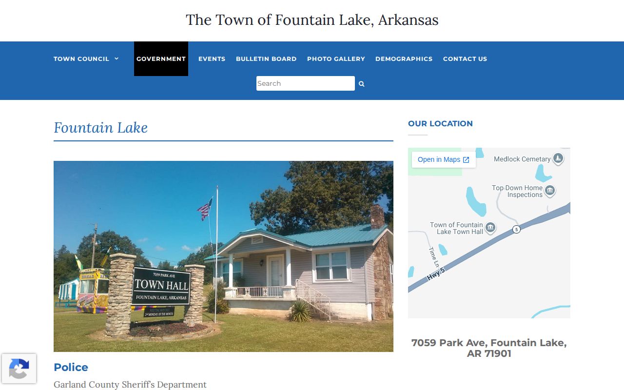 Fountain Lake sheriff policing information for Garland County arrest records
