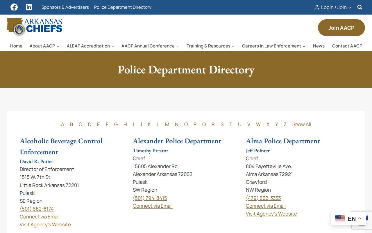 Mountain Pine Police Department arrest records directory for Garland County